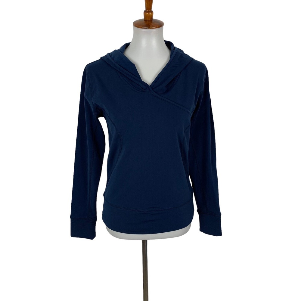 Levelwear Sweater Medium Blue Hooded Pullover Cozy Athleisure Sport Streetwear